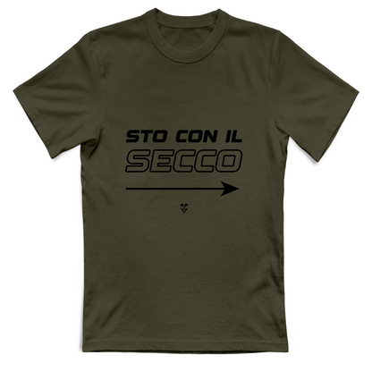 T-Shirt Unisex “Sto Con Il Secco” - Stampa Black