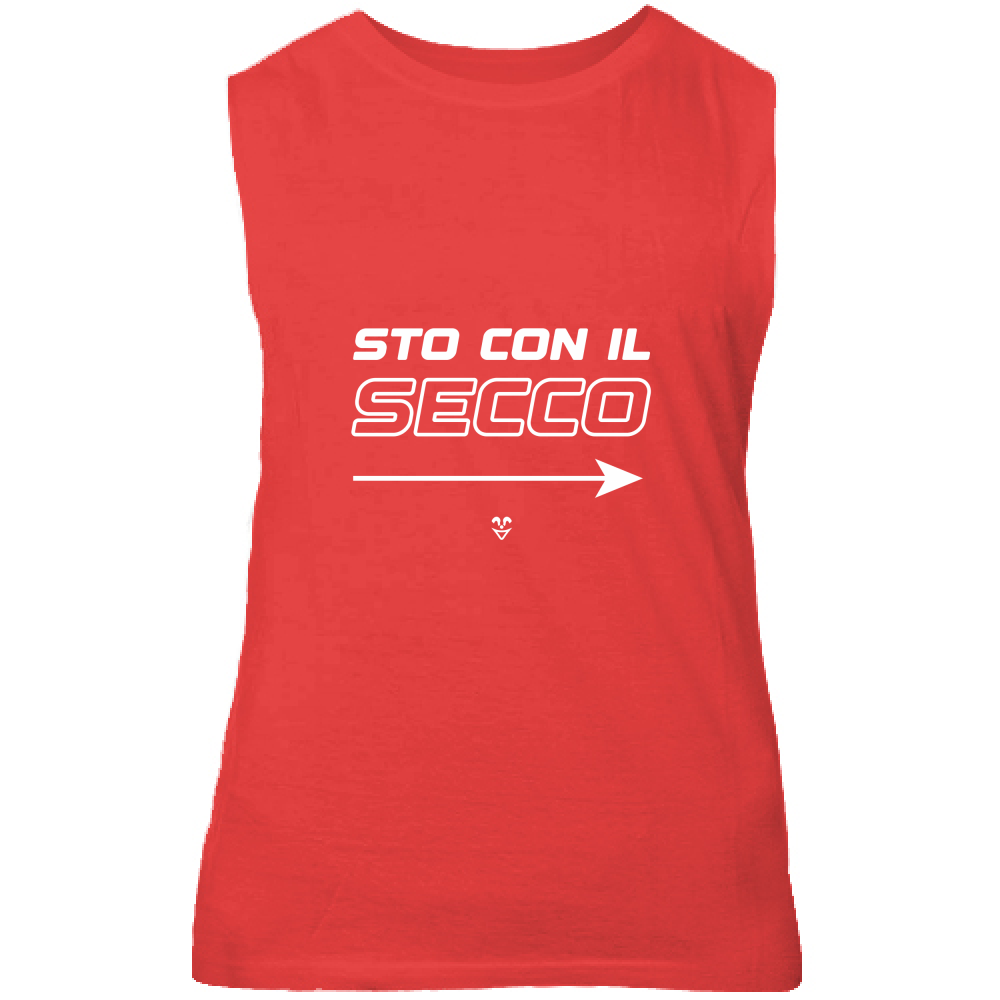Canotta Unisex Palestra “Sto Con Il Secco” - Stampa White