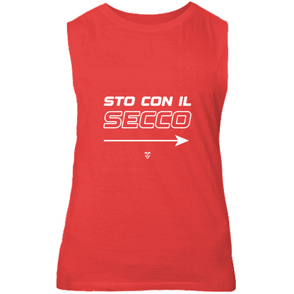 Canotta Unisex Palestra “Sto Con Il Secco” - Stampa White