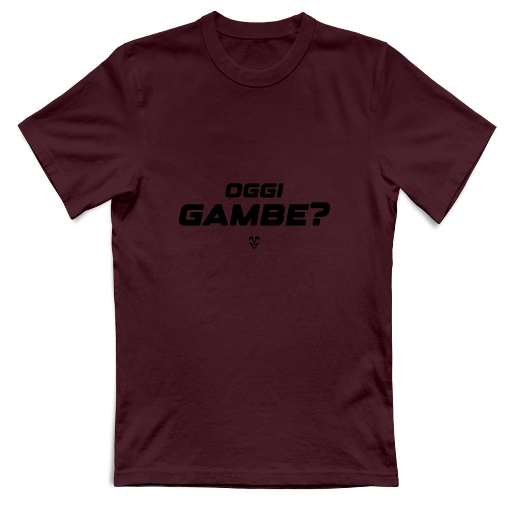 T-Shirt Unisex Palestra “Oggi Gambe?” - Stampa Black