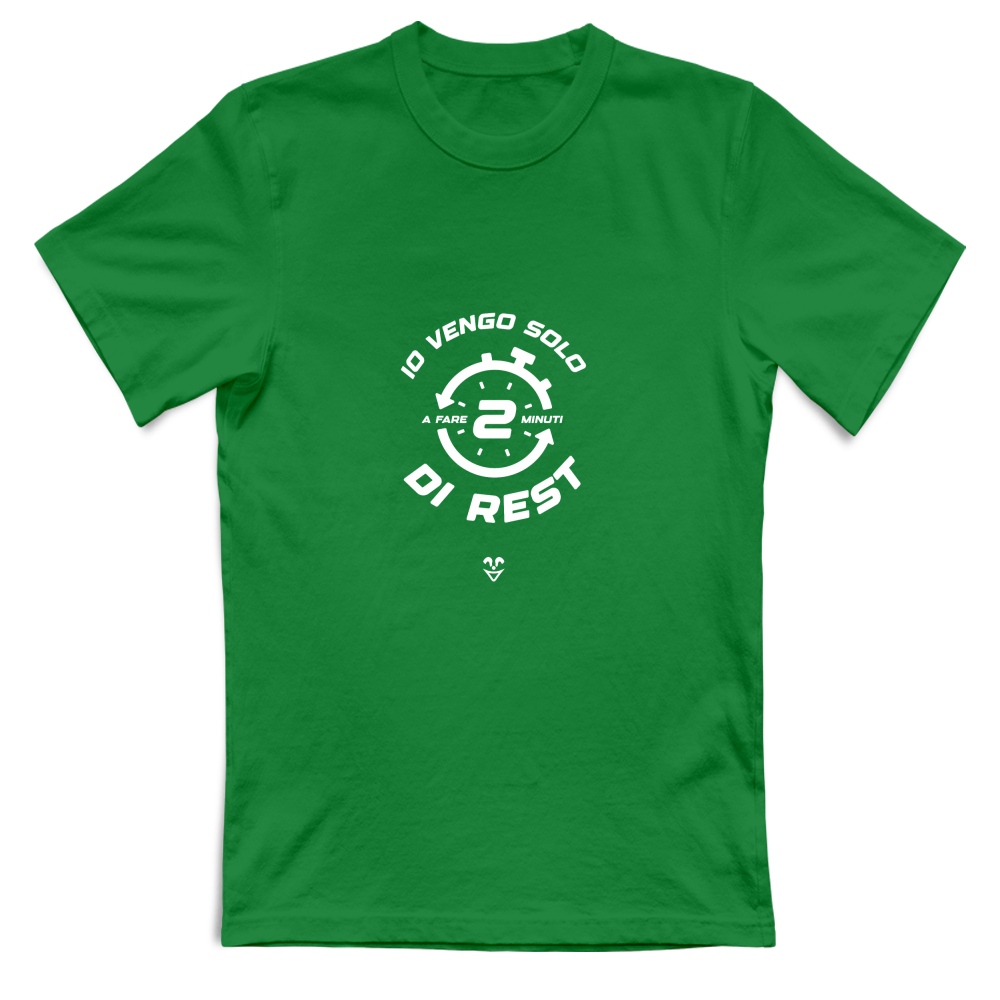T-Shirt Unisex Palestra “2 min di Rest” - Stampa White