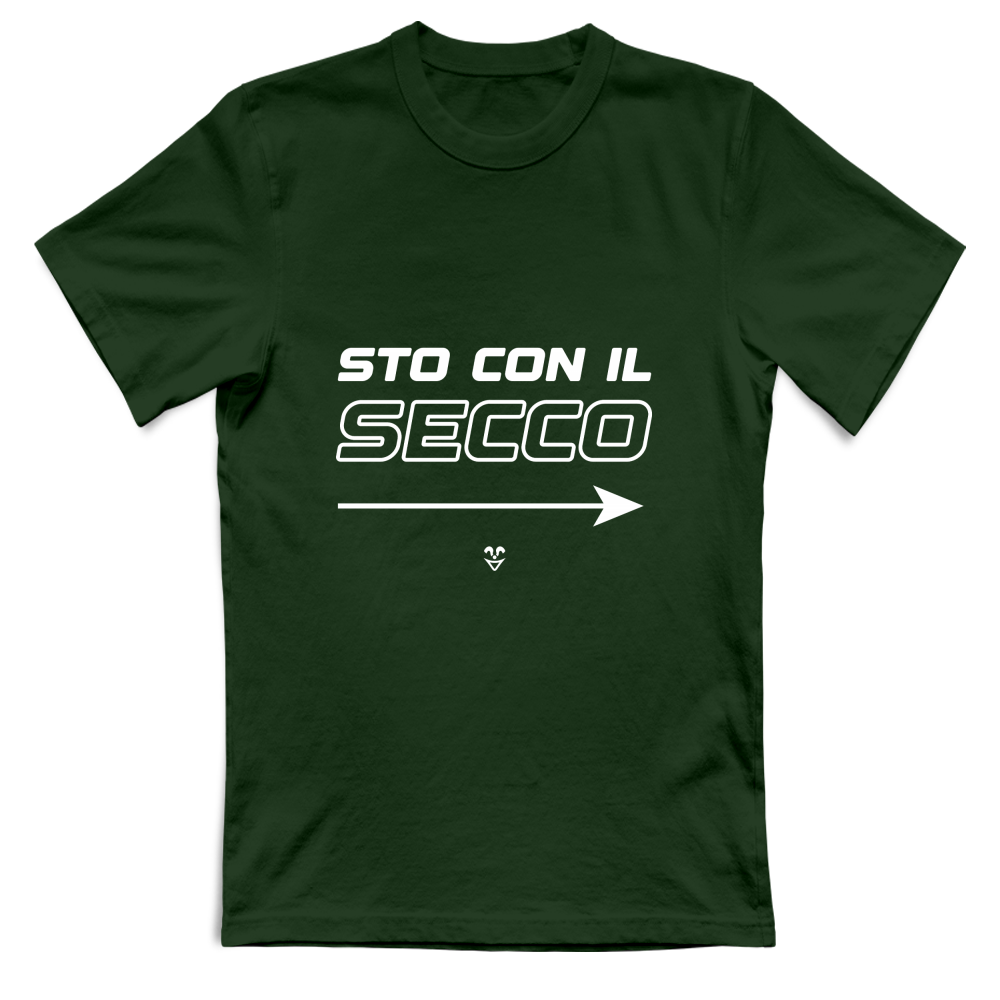 T-Shirt Unisex “Sto Con Il Secco” - Stampa White