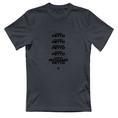 T-Shirt Unisex Palestra “Settimana Petto” - Stampa Black
