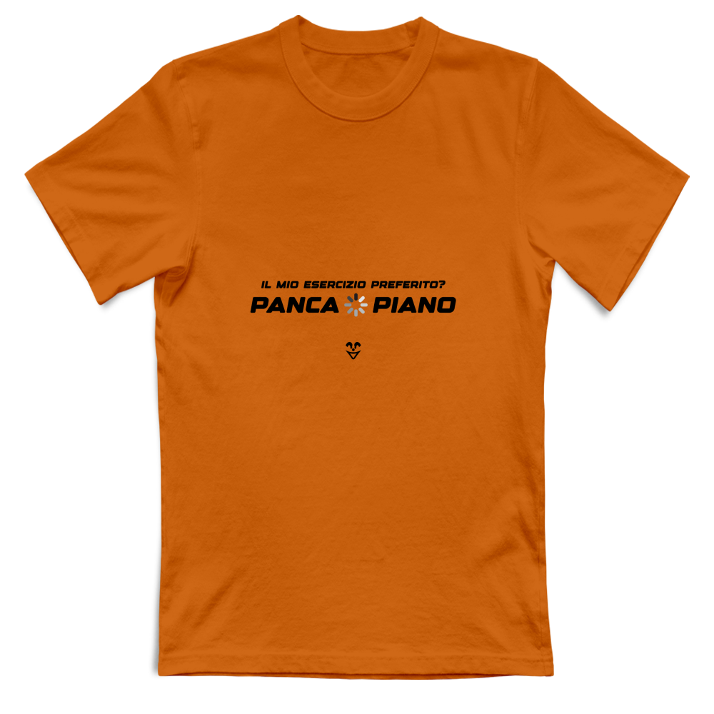 T-Shirt Unisex Palestra “Esercizio Preferito? Panca Piano” - Stampa Black