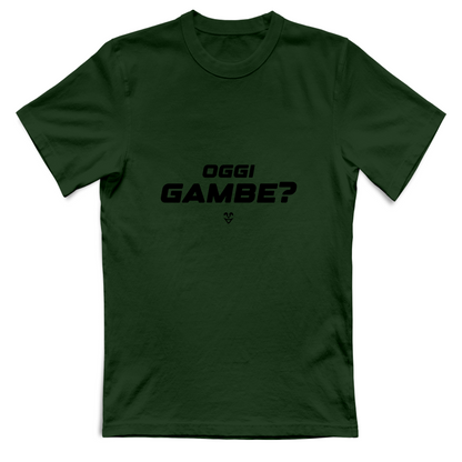 T-Shirt Unisex Palestra “Oggi Gambe?” - Stampa Black