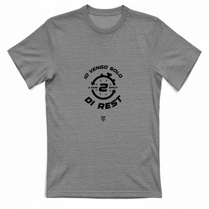 T-Shirt Unisex Palestra “2 min di Rest” - Stampa Black