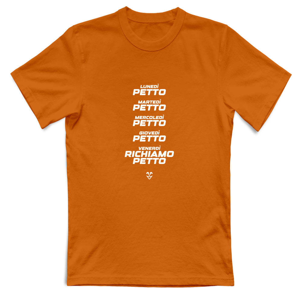 T-Shirt Unisex Palestra “Settimana Petto” - Stampa White