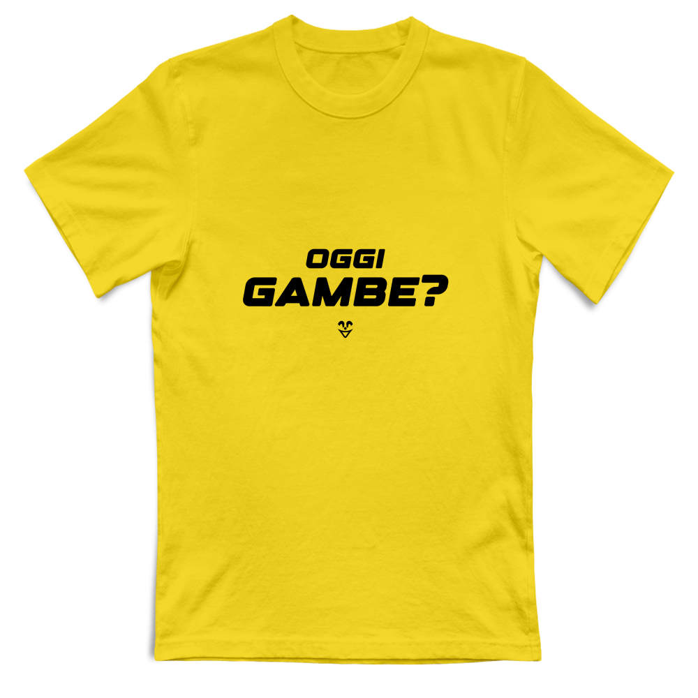 T-Shirt Unisex Palestra “Oggi Gambe?” - Stampa Black