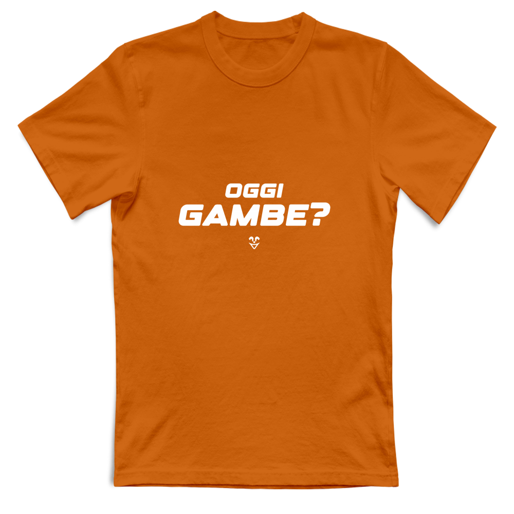 T-Shirt Unisex Palestra “Oggi Gambe?” - Stampa White