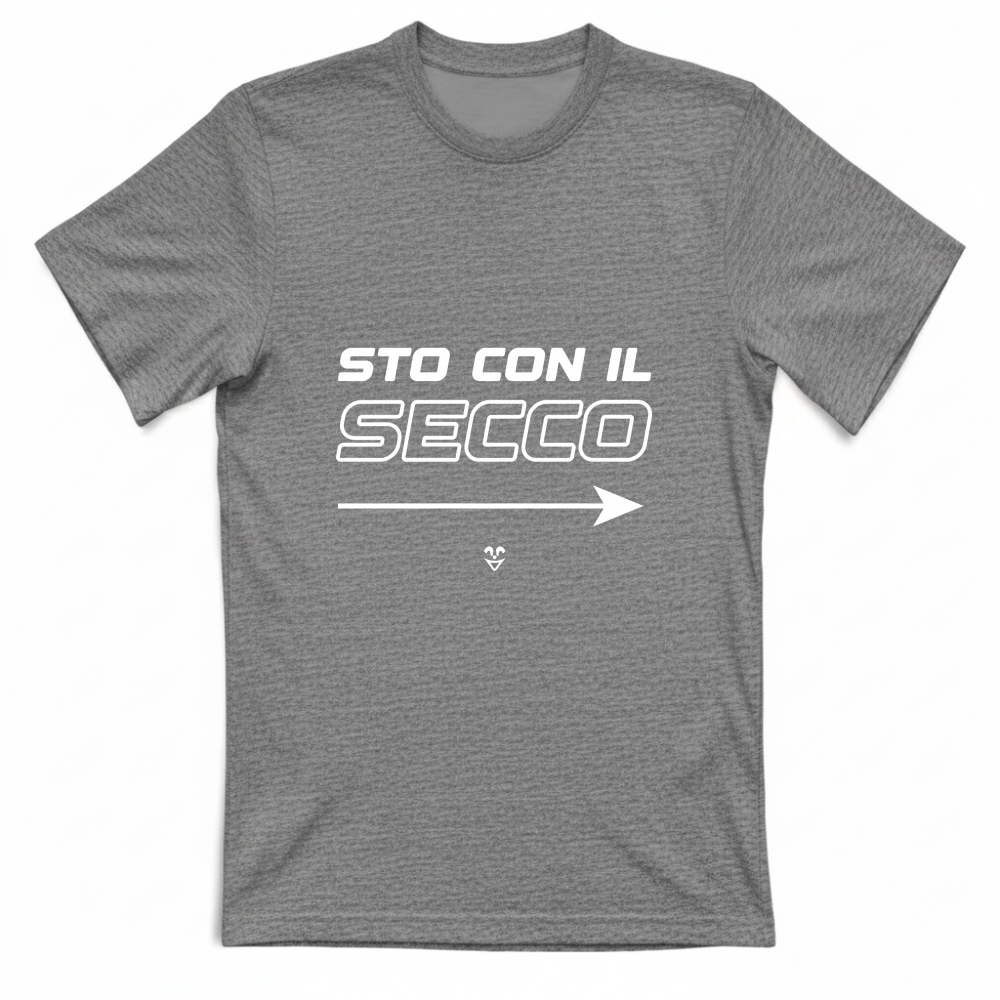T-Shirt Unisex “Sto Con Il Secco” - Stampa White