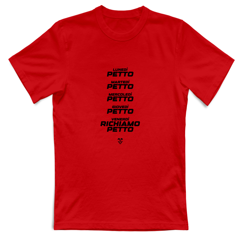 T-Shirt Unisex Palestra “Settimana Petto” - Stampa Black