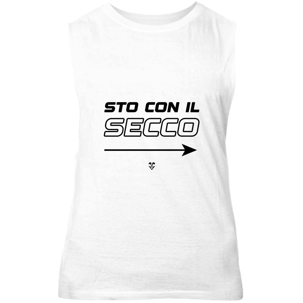 Canotta Unisex Palestra “Sto Con Il Secco” - Stampa Black