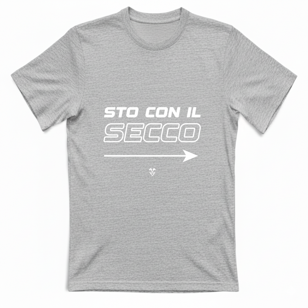 T-Shirt Unisex “Sto Con Il Secco” - Stampa White