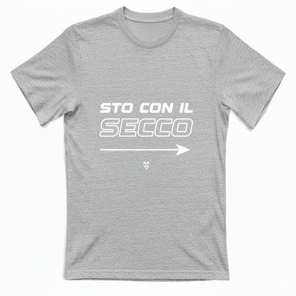 T-Shirt Unisex “Sto Con Il Secco” - Stampa White