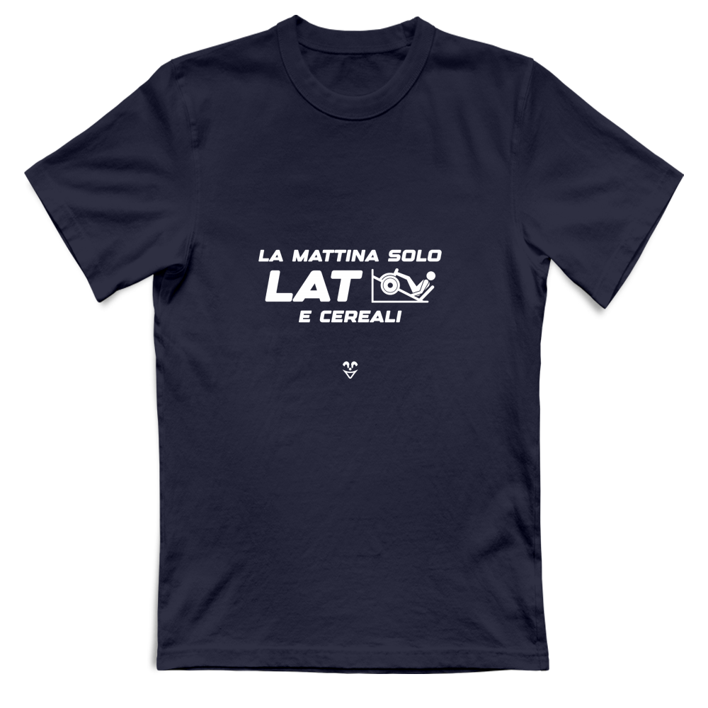 T-Shirt Unisex La Mattina Solo Lat e Cereali Stampa White