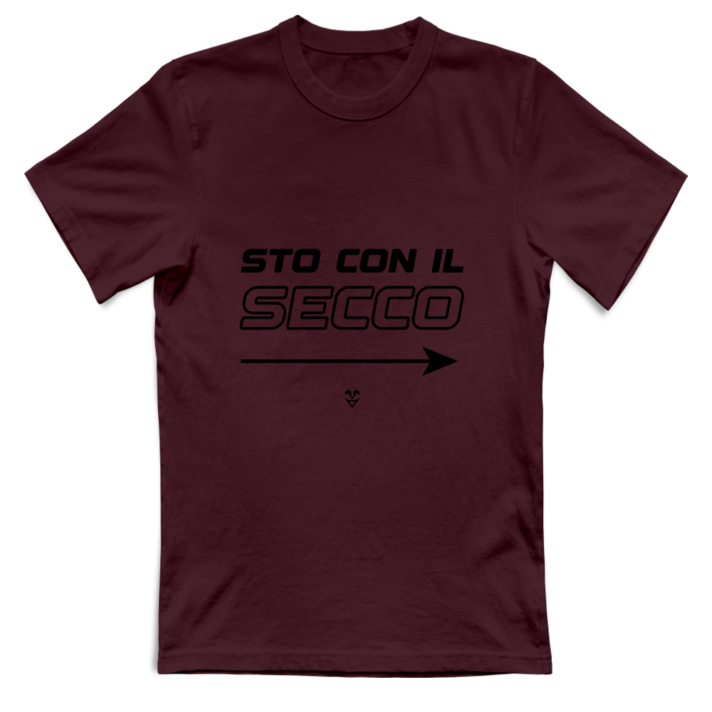 T-Shirt Unisex “Sto Con Il Secco” - Stampa Black