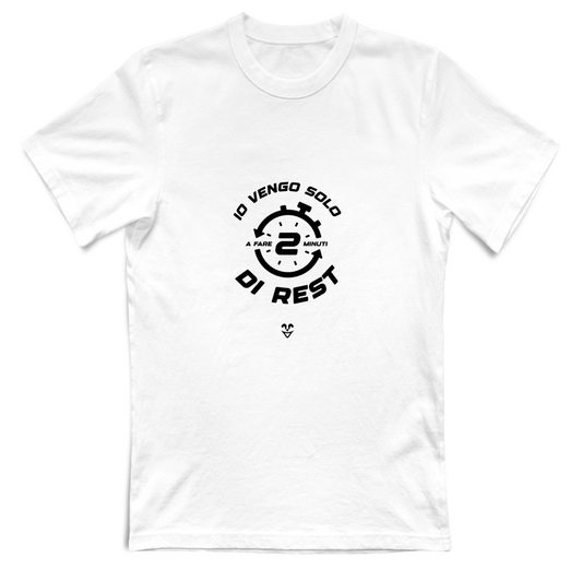 T-Shirt Unisex Palestra “2 min di Rest” - Stampa Black