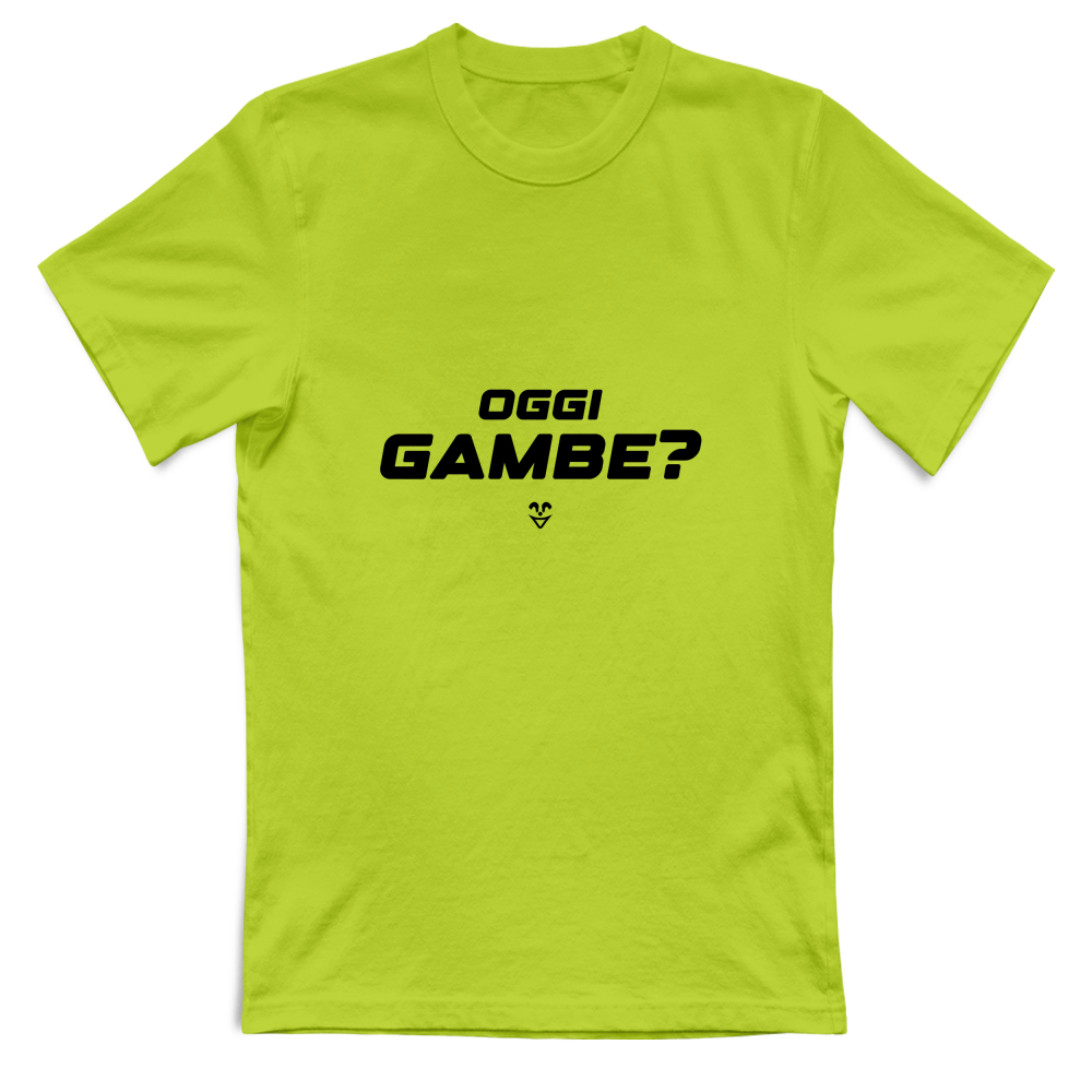 T-Shirt Unisex Palestra “Oggi Gambe?” - Stampa Black