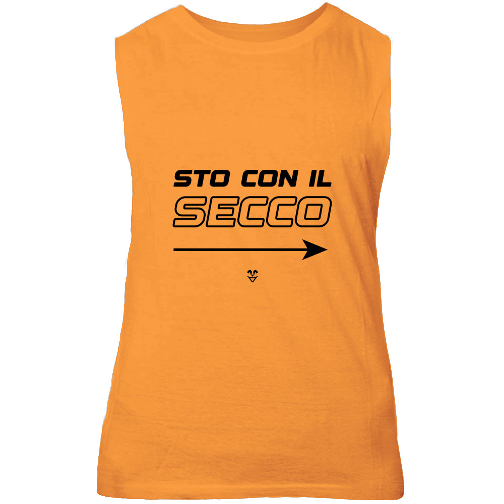 Canotta Unisex Palestra “Sto Con Il Secco” - Stampa Black