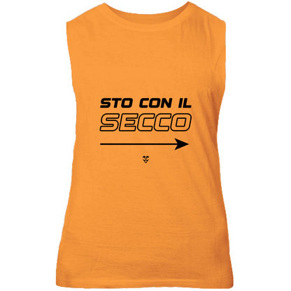Canotta Unisex Palestra “Sto Con Il Secco” - Stampa Black