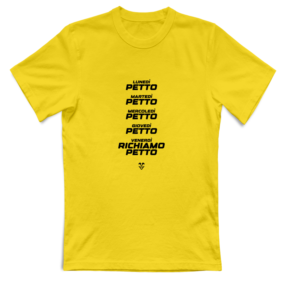 T-Shirt Unisex Palestra “Settimana Petto” - Stampa Black