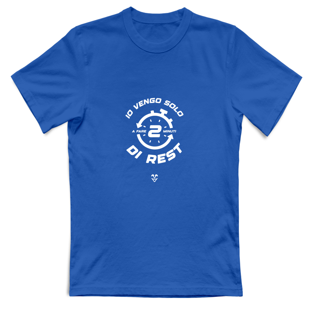 T-Shirt Unisex Palestra “2 min di Rest” - Stampa White