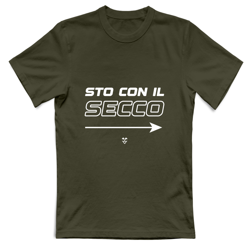 T-Shirt Unisex “Sto Con Il Secco” - Stampa White