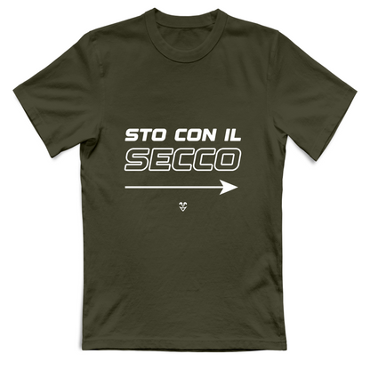 T-Shirt Unisex “Sto Con Il Secco” - Stampa White