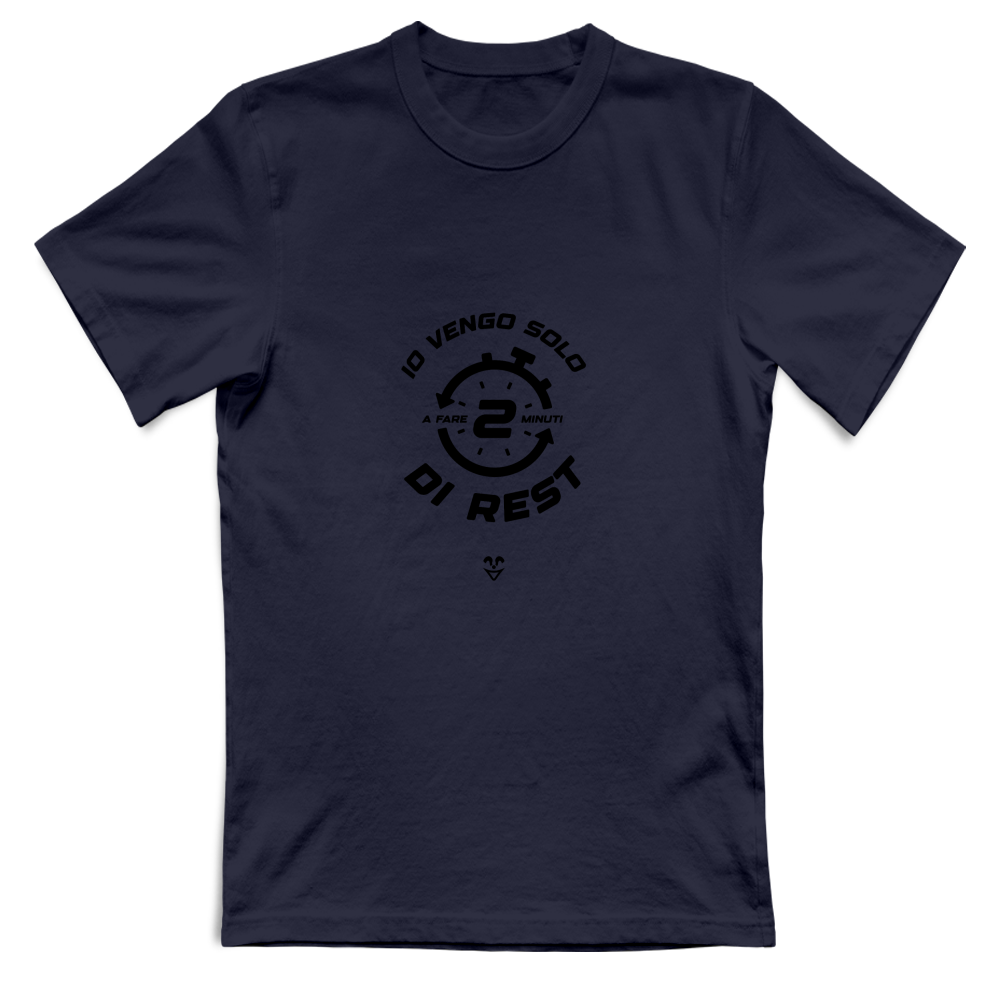 T-Shirt Unisex Palestra “2 min di Rest” - Stampa Black