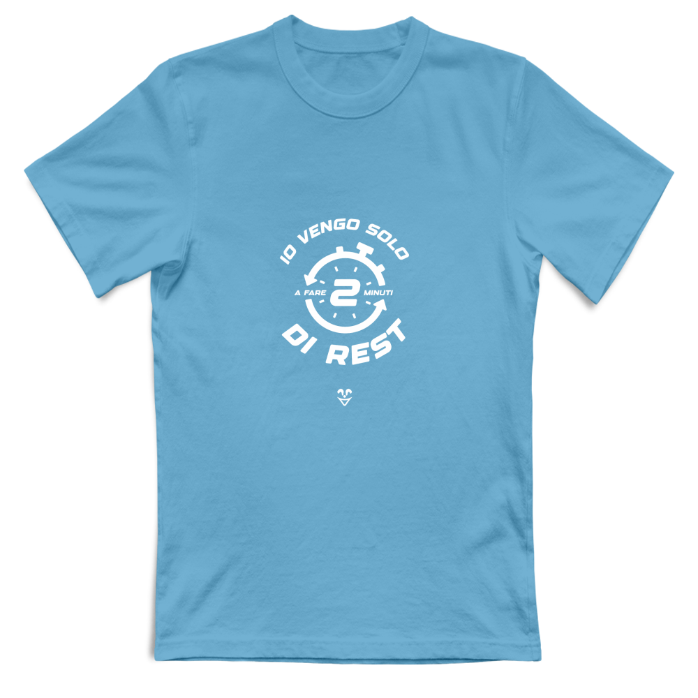T-Shirt Unisex Palestra “2 min di Rest” - Stampa White