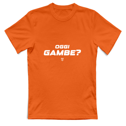 T-Shirt Unisex Palestra “Oggi Gambe?” - Stampa White