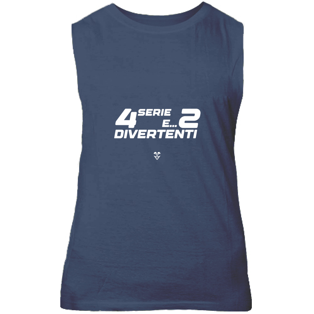 Canotta Unisex Palestra “4 Serie E... 2 Divertenti” - Stampa White