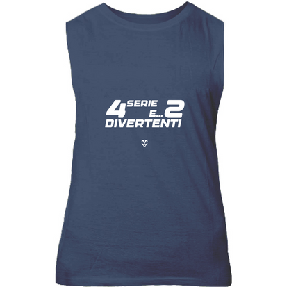 Canotta Unisex Palestra “4 Serie E... 2 Divertenti” - Stampa White