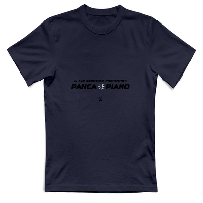 T-Shirt Unisex Palestra “Esercizio Preferito? Panca Piano” - Stampa Black