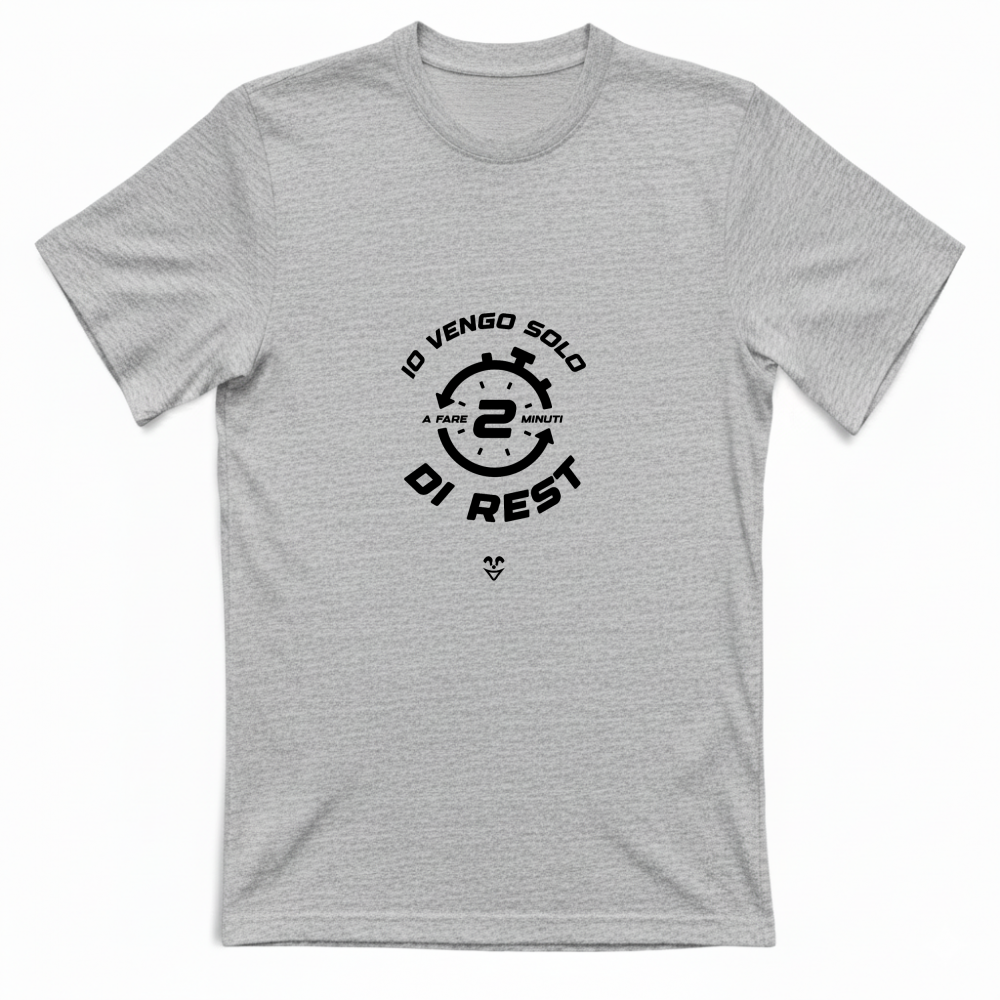 T-Shirt Unisex Palestra “2 min di Rest” - Stampa Black