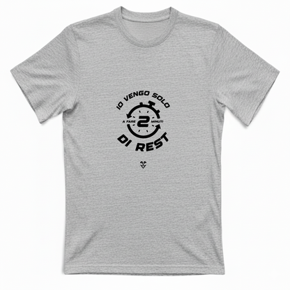T-Shirt Unisex Palestra “2 min di Rest” - Stampa Black