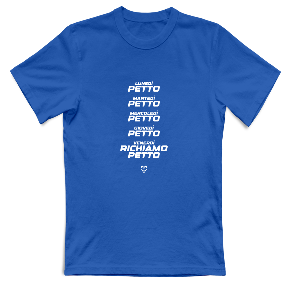 T-Shirt Unisex Palestra “Settimana Petto” - Stampa White