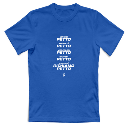 T-Shirt Unisex Palestra “Settimana Petto” - Stampa White
