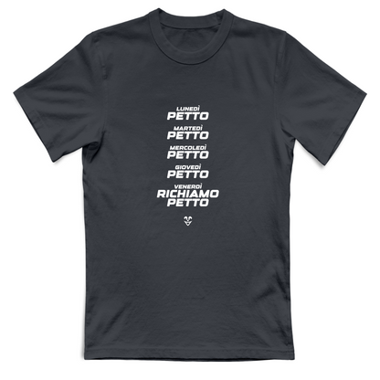 T-Shirt Unisex Palestra “Settimana Petto” - Stampa White