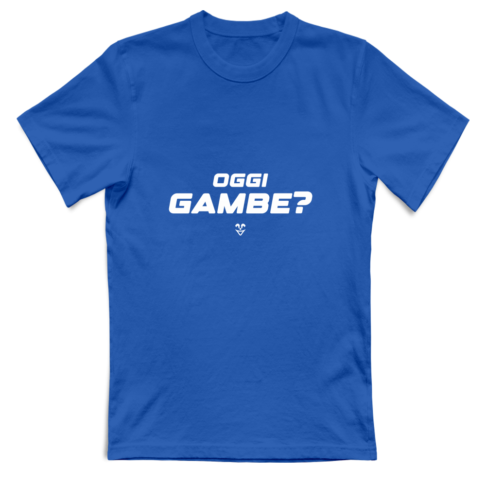 T-Shirt Unisex Palestra “Oggi Gambe?” - Stampa White