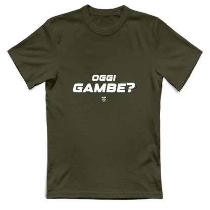 T-Shirt Unisex Palestra “Oggi Gambe?” - Stampa White