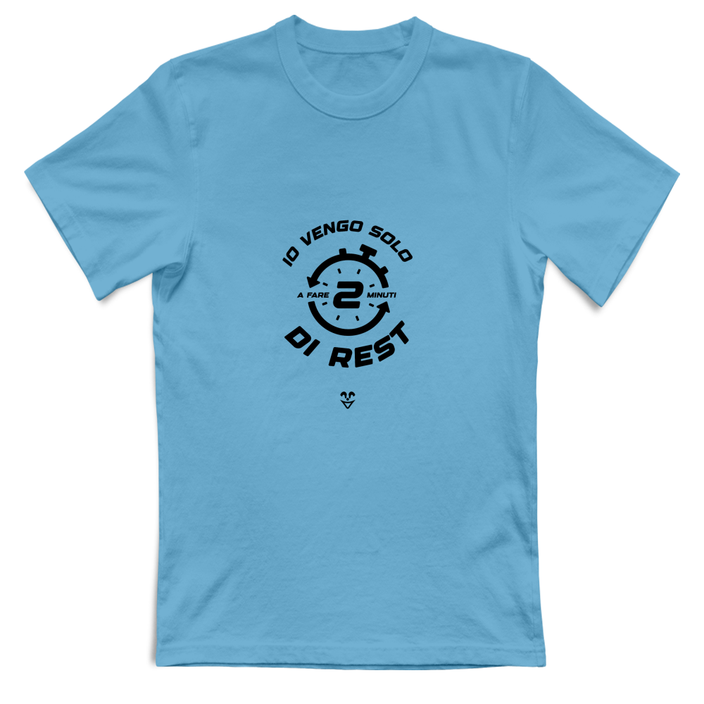 T-Shirt Unisex Palestra “2 min di Rest” - Stampa Black