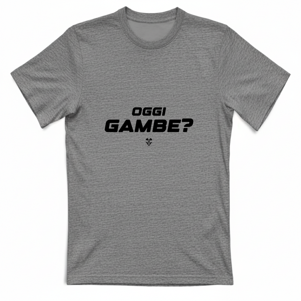 T-Shirt Unisex Palestra “Oggi Gambe?” - Stampa Black