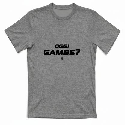 T-Shirt Unisex Palestra “Oggi Gambe?” - Stampa Black