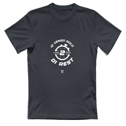 T-Shirt Unisex Palestra “2 min di Rest” - Stampa White