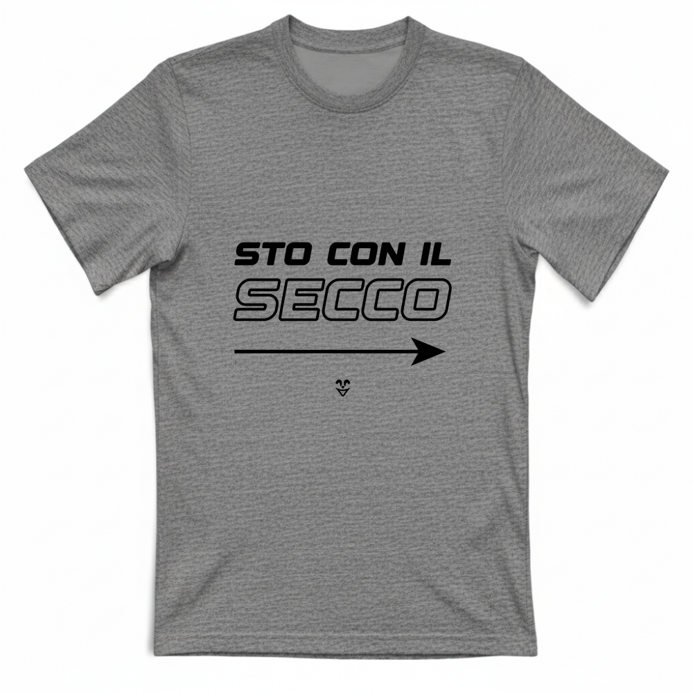 T-Shirt Unisex “Sto Con Il Secco” - Stampa Black