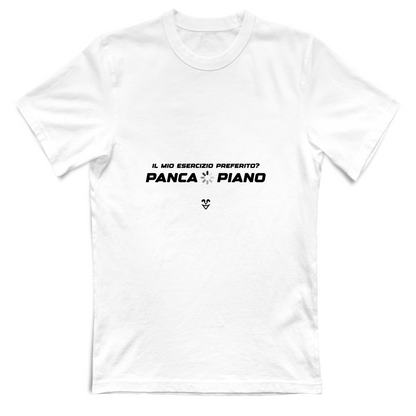 T-Shirt Unisex Palestra “Esercizio Preferito? Panca Piano” - Stampa Black