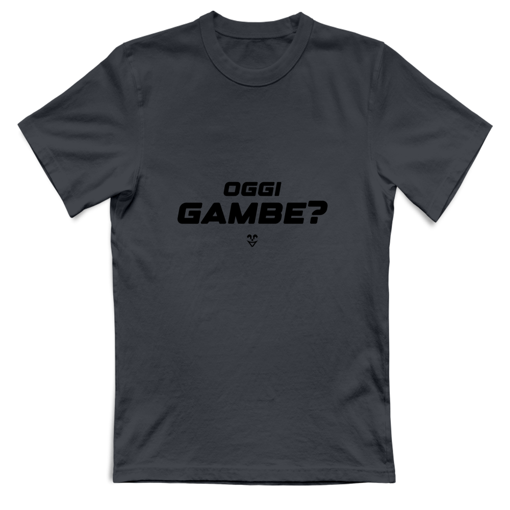 T-Shirt Unisex Palestra “Oggi Gambe?” - Stampa Black