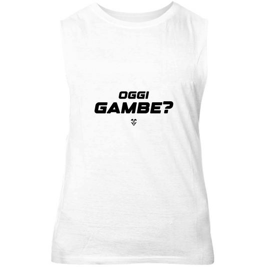Canotta Unisex Palestra “Oggi Gambe?” - Stampa Black