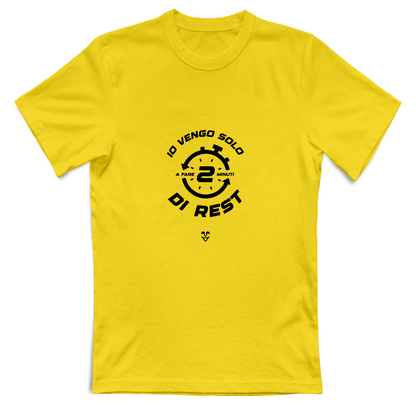 T-Shirt Unisex Palestra “2 min di Rest” - Stampa Black